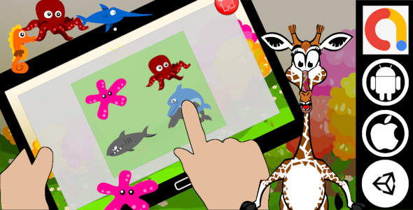 Download Aquatic Shapes Kids Educational Unity Game with Admob for Android and iOS Nulled 
