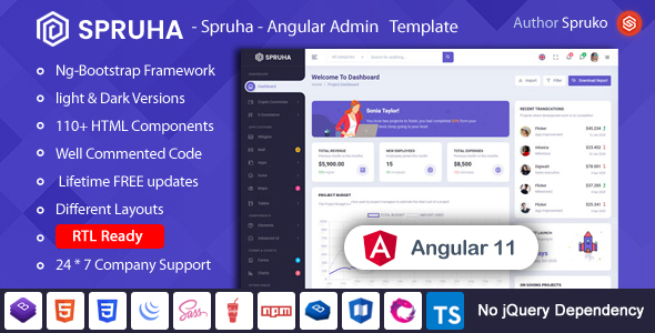 Nulled Spruha – Angular Admin & Dashboard Template free download