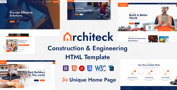 Download Architeck – Construction HTML5 Template Nulled 