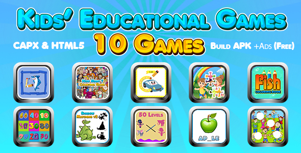 Download Kids Educational Games Collection 02 (CAPX and HTML5) 10 Games Nulled 