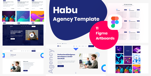 Download Habu – Creative Agency, Digital Agency Figma Template Nulled 