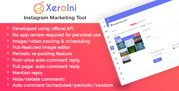 Download XeroIni – Instagram Post Scheduler & Marketing Tool Nulled 