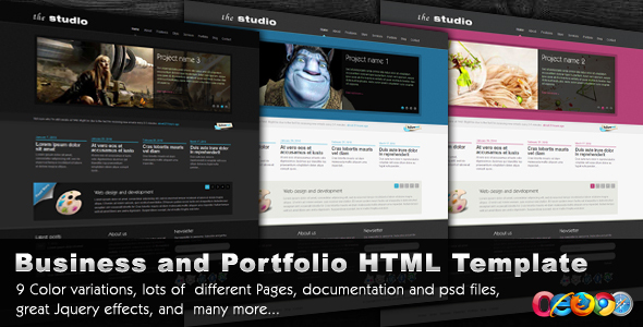 Download The Studio – 9 in 1 –  Portfolio/Business Template Nulled 