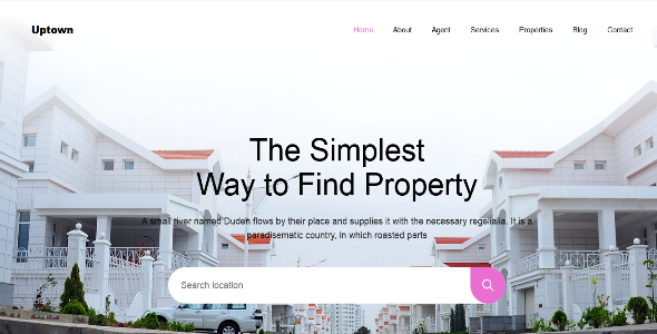 Download Uptown – Light background Real Estate HTML Template Nulled 