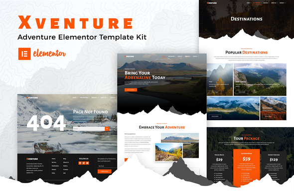Download Xventure – Travel Elementor Template Kit Nulled 