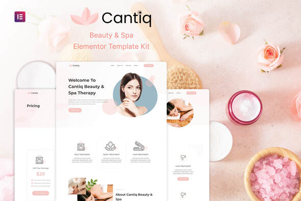 Download Cantiq – Beauty Spa Salon Therapy Elementor Template Kit Nulled 