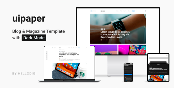 Download UIpaper – Blog & Magazine Template with Dark Mode Nulled 