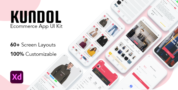 Download Kundol – Ecommerce App UI Template for XD Nulled 
