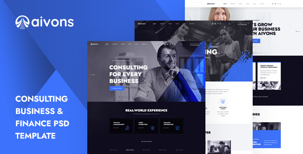 Download Aivons – Business Consulting PSD Template Nulled 