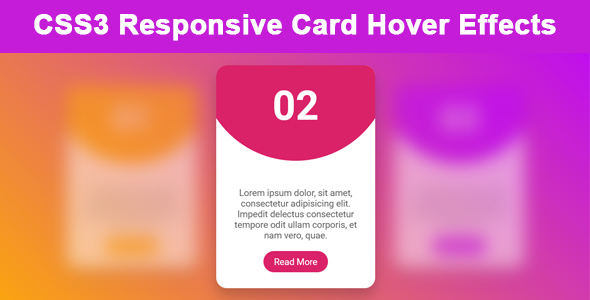 Download CSS3 Responsive Card Hover Effects Nulled 
