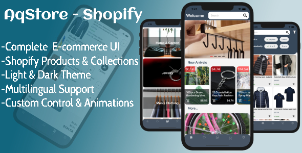 Download AQStore Shopify – The Best Xamarin Forms E-commerce app Nulled 