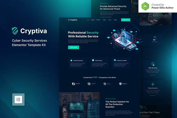 Download Cryptiva – Cyber Security Services Elementor Template Kit Nulled 
