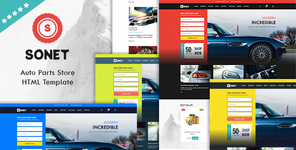 Download Sonet – Auto Parts Store HTML Template Nulled 