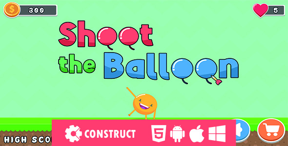 Download Shoot The Balloon – HTML5 Mobile Game Nulled 