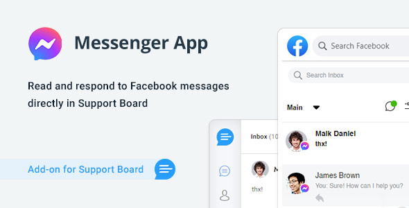 Download Facebook Messenger App for Support Board Nulled 