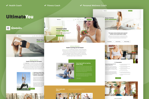 Download UltimateYou – Health Coach Elementor Template Kit Nulled 