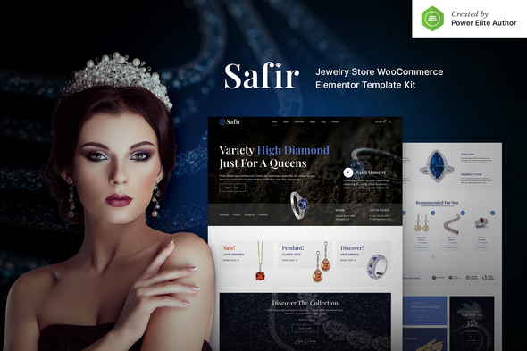 Download Safir – Jewelry Store WooCommerce Elementor Template Kit Nulled 