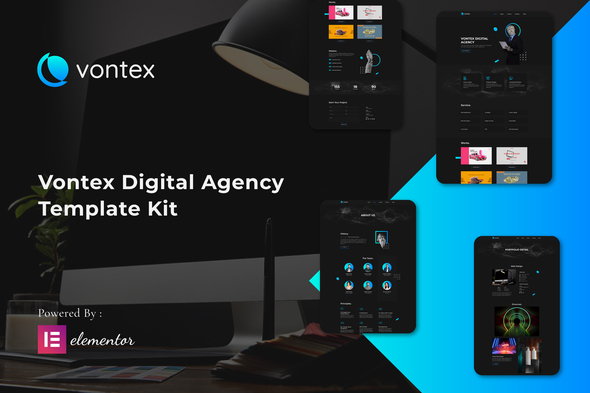 Download Vontex – Digital Agency Elementor Template Kit Nulled 