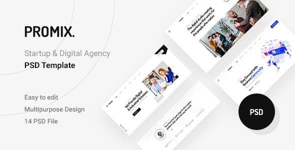 Download Promix – Digital Agency PSD Template Nulled 