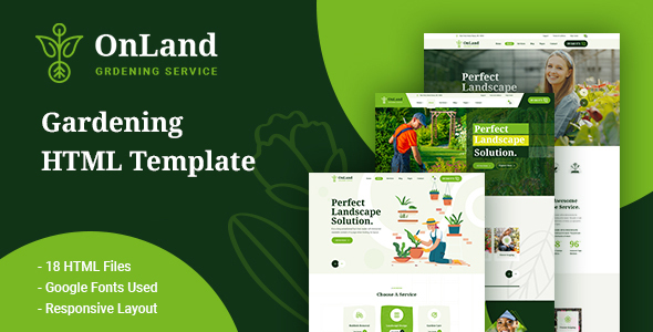 Download OnLand – Gardening HTML Template Nulled 