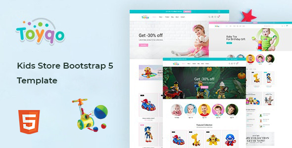Download Toyqo – Kids Store Bootstrap 5 Template Nulled 