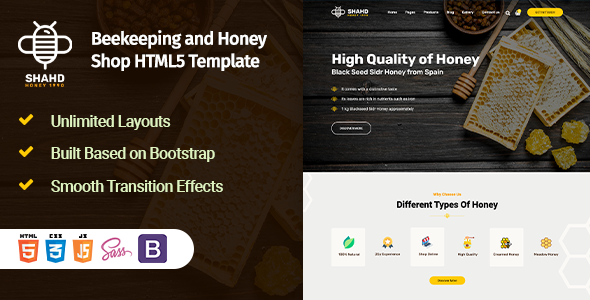Download Shahd – Beekeeping and Honey Shop HTML5 Template Nulled 