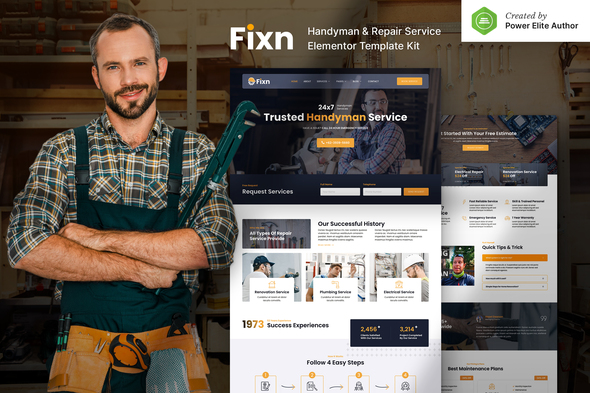 Download Fixn – Handyman & Repair Service Elementor Template Kit Nulled 