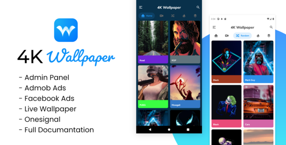 Download Wallpaper App with AdminPanel and Facebook Ads Nulled 