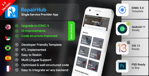 [Download] Service Provider | Service Finder | Service Booking Android + iOS App Template | IONIC 5 | RepairHub 