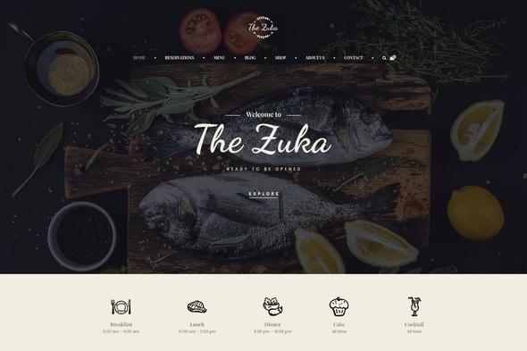 Download Zukares – Restaurant & Cafe Food  Elementor Template Kit Nulled 