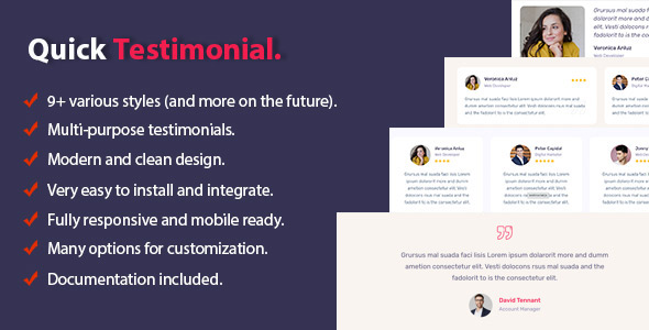 Download Quick Testimonial For WordPress Nulled 