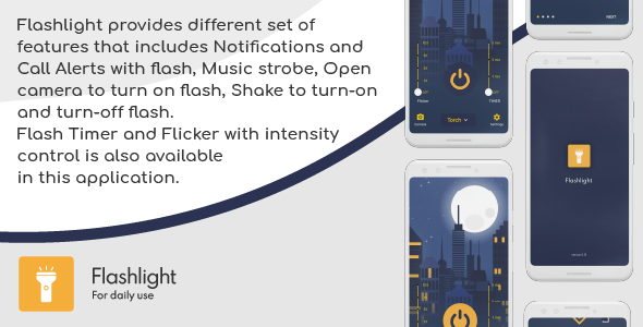 Download Flashlight – Stroboscope, Flicker, Timer Android App Nulled 