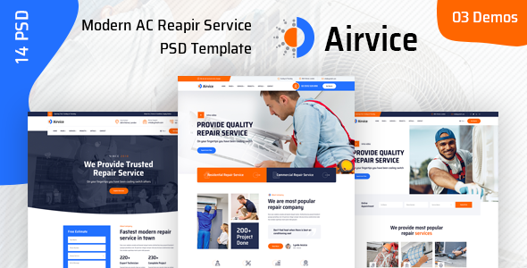 Download Airvice – AC Repair Services PSD Template Nulled 