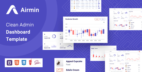 Download Airmin | Clean Admin Template Nulled 
