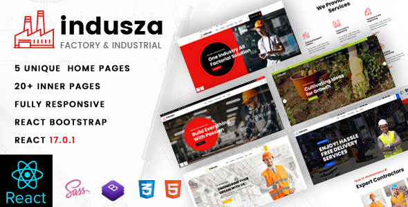 Download Indusza- Industrial & Factory React Template Nulled 
