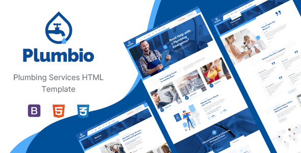 Download Plumbio – Plumbing Services HTML Template Nulled 