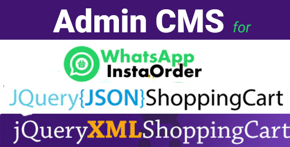 Download Admin CMS for WhatsApp Insta Order – jQuery JSON Store Shop – jQuery XML Store Shop Nulled 