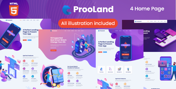 Download ProoLand – App Landing Page Nulled 
