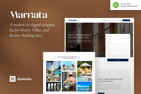 Download Marriata – Hotel & Resort Elementor Template Kit Nulled 