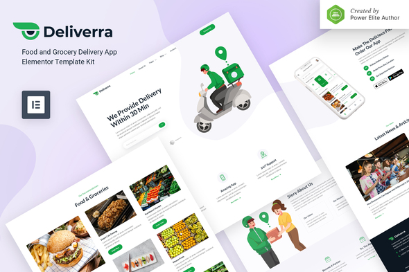 Download Deliverra – Food & Grocery Delivery App Elementor Template Kit Nulled 