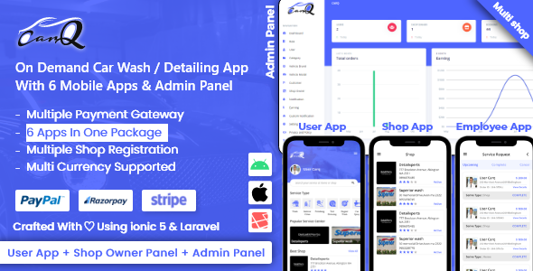 Download SaaS – On Demand Car Wash Service Booking App – CarQ Nulled 