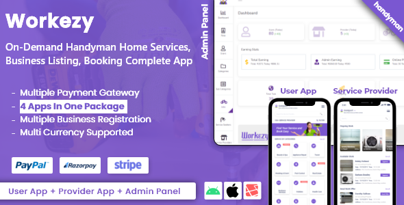 Download On-Demand Handyman Home Services Business Listing Booking Complete App Nulled 