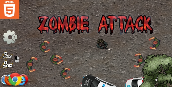 Download Zombie attack – HTML5 – Survival game Nulled 