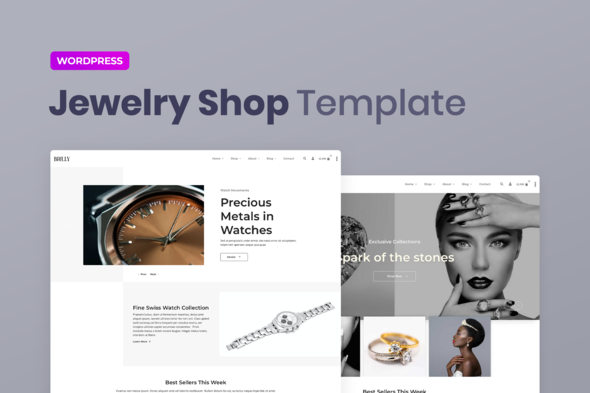 Download Brilly – Jewelry Store WooCommerce Elementor Template Kit Nulled 