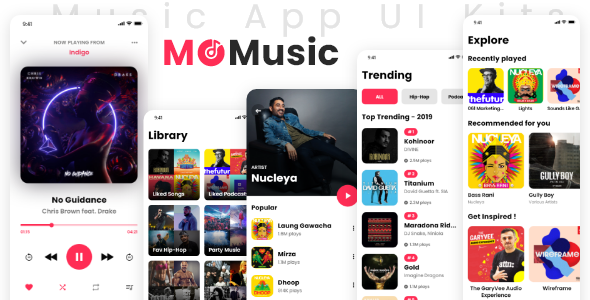 Download MO Music – App UI Design Nulled 