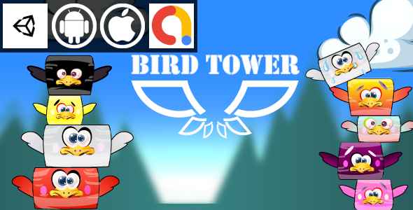 Download Bird Tower Unity Casual Game With Admob For Android And iOS Nulled 
