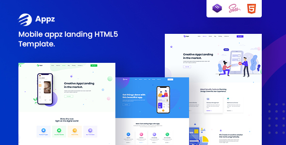 Download Appz – Landing Page HTML5 Template Nulled 