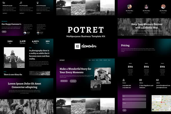 [Download] Potret – Photography Portfolio Elementor Template Kit 