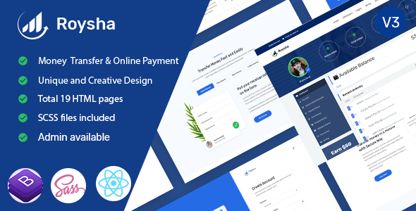 Download Roysha – Online Payments React Template Nulled 