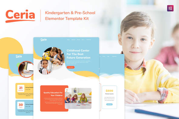 Download Ceria – Kindergarten & Pre-School Elementor Template Kit Nulled 